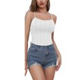 thumbnail image 1 of Charmo Women's Rib Knit Crop Cami Built-in Bra Tank Tops Going Out Tops for Lady, 1 of 6