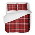 thumbnail image 1 of Juego de ropa de cama ABPHQTO 3 piezas Funda de edredón navideño rojo blanco negro franela tamaño doble, 1 of 1