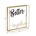 thumbnail image 3 of DecMode Better Together Glass Decorative Sign, 1-Piece, 3 of 7