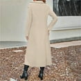 thumbnail image 2 of iOPQO Wool Coat Pea Coat Women Long Coats for Women Wool Pea Coats for Women Double Breasted Coat Women Long Winter Coats for Women Long Winter Jackets for Women Beige L, 2 of 6