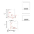 thumbnail image 3 of Blake Bathroom Cabinet with Mirror Cabinet Engineered Wood White, 3 of 8