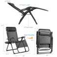 thumbnail image 2 of Costway 2 Pcs Chaise Zéro Gravité Surdimensionnée Pliable Noire, 2 of 10