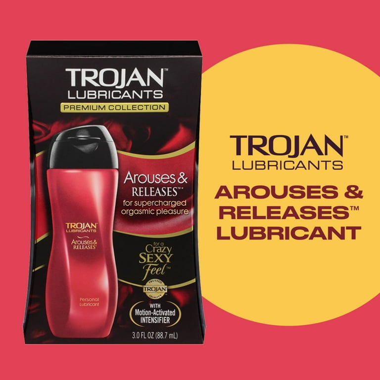 trojan lubricant walmart Trojan Lubricants Arouses & Releases, Silicone-Based Personal Lubricant, 3  oz Bottle