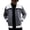 Gray, variant on Men's Solid Color Leather Jacket With A Leather Chain And Thick Workwear Jacket Black XXL