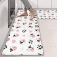 thumbnail image 2 of Kitchen Rugs Sets Of 2,White Cow Heart Pattern Anti Fatigue Kitchen Mat Rugs Non Slip Washable,Decorative Kitchen Floor Mats for Kitchen,Sink,Laundry,17"X47", 2 of 5