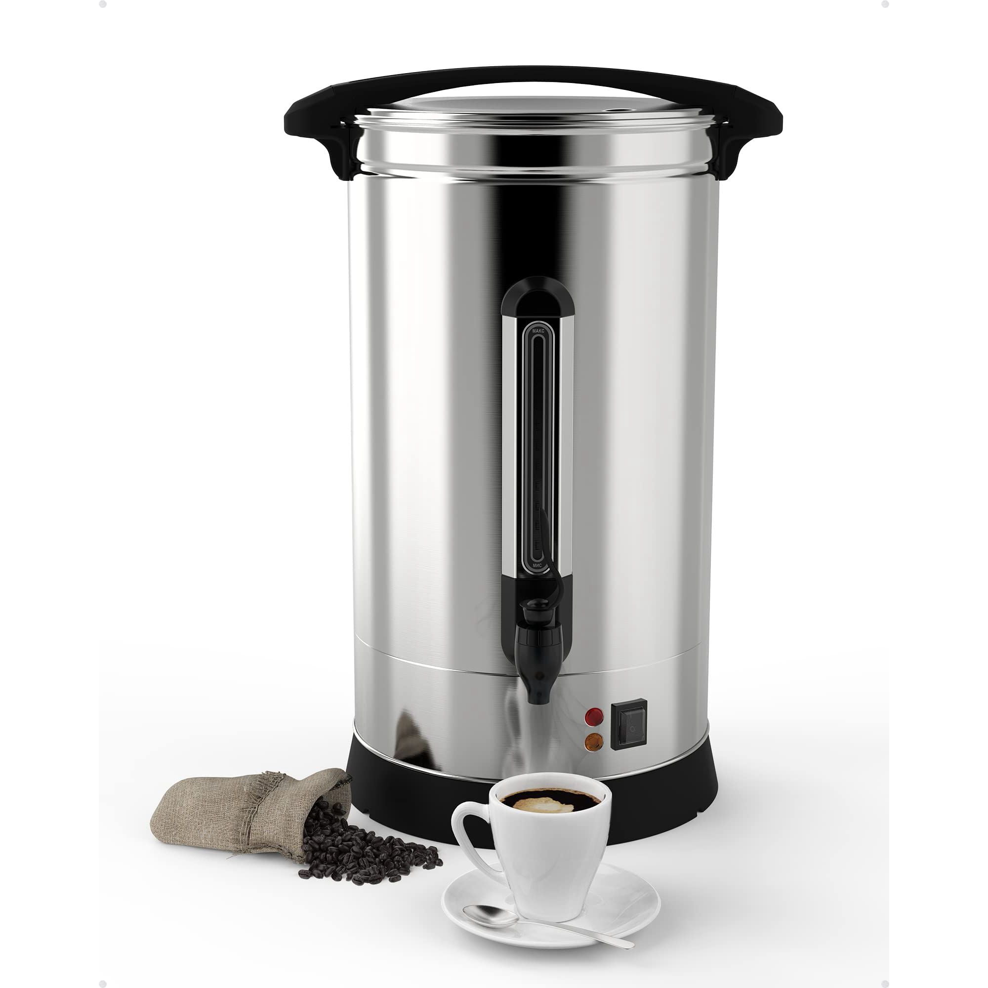 Entcook 120 Cup Commercial Coffee Urn, Stainless Steel Fast Brew Coffee