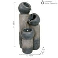 thumbnail image 4 of Sunnydaze Cascading Tiered Cups Contemporary Gray Polyresin Solar Water Fountain, 4 of 10