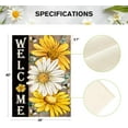 thumbnail image 5 of Summer Floral Garden Flag 12x18 Inch Double Sided Outside, Daisy Sunflower Welcome Seasonal Yard Outdoor Flag, 5 of 6