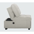 thumbnail image 4 of Handrail-free single sofa bed, made of soft teddy velvet fabric, suitable for small living rooms or study rooms, in white, 4 of 7