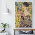 thumbnail image 5 of Gustav Klimt Lady with A Fan Fan Prints Wall Art Poster Gifts Canvas Painting Poster Wall Art Decorative Picture Prints Modern Decor 16x24inch(40x60cm), 5 of 6