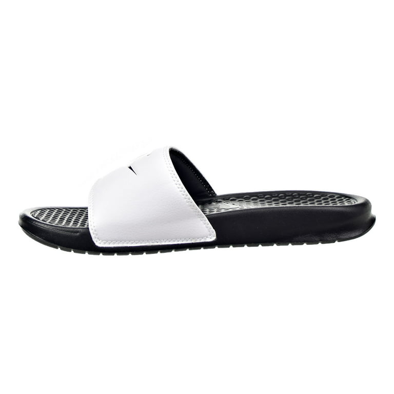 læder legation slutpunkt Nike Benassi JDI Men's Sandals White/Black 343880-100 - Walmart.com