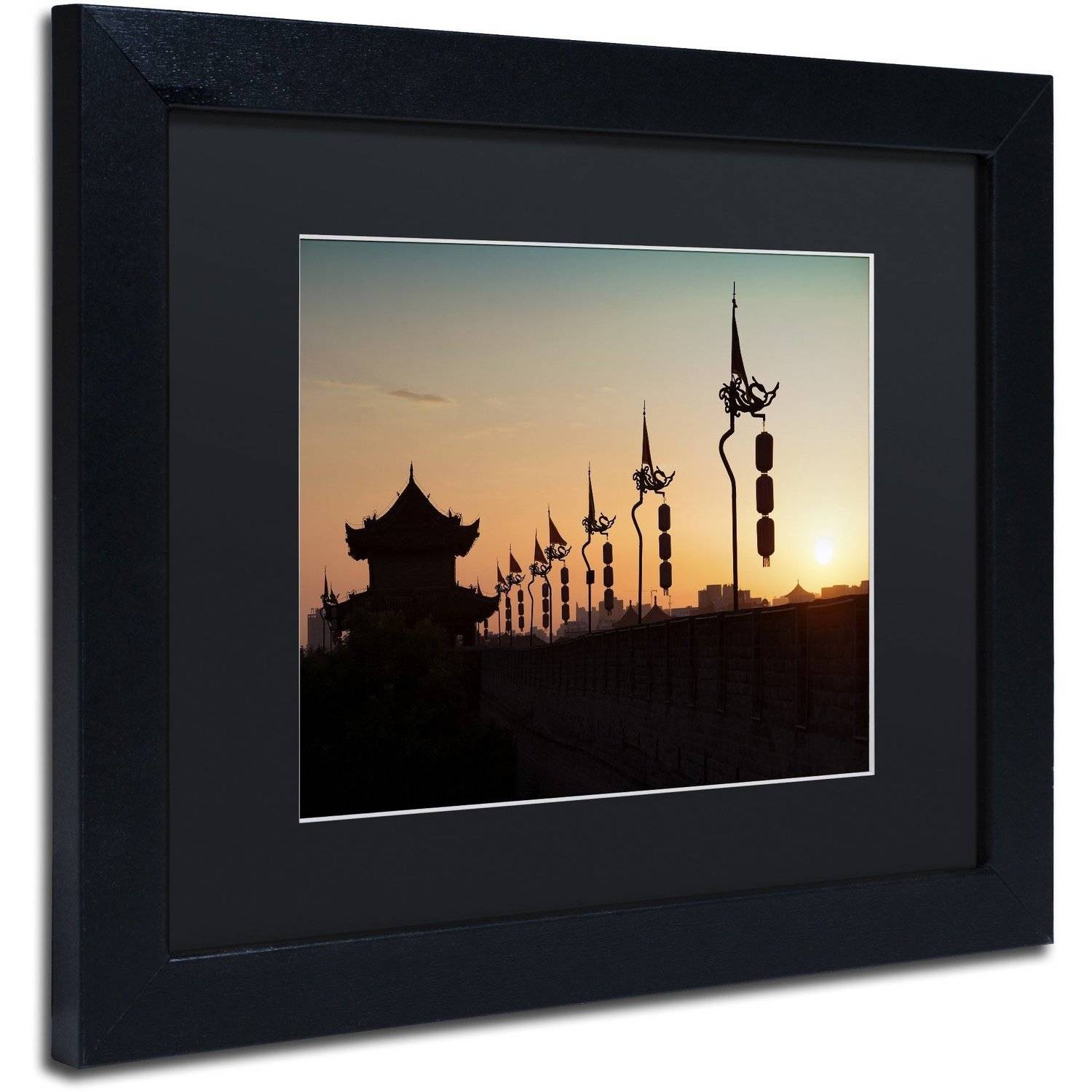 Trademark Fine Art "Chinese Shadow" Canvas Art by Philippe Hugonnard, Black Matte, Black Frame