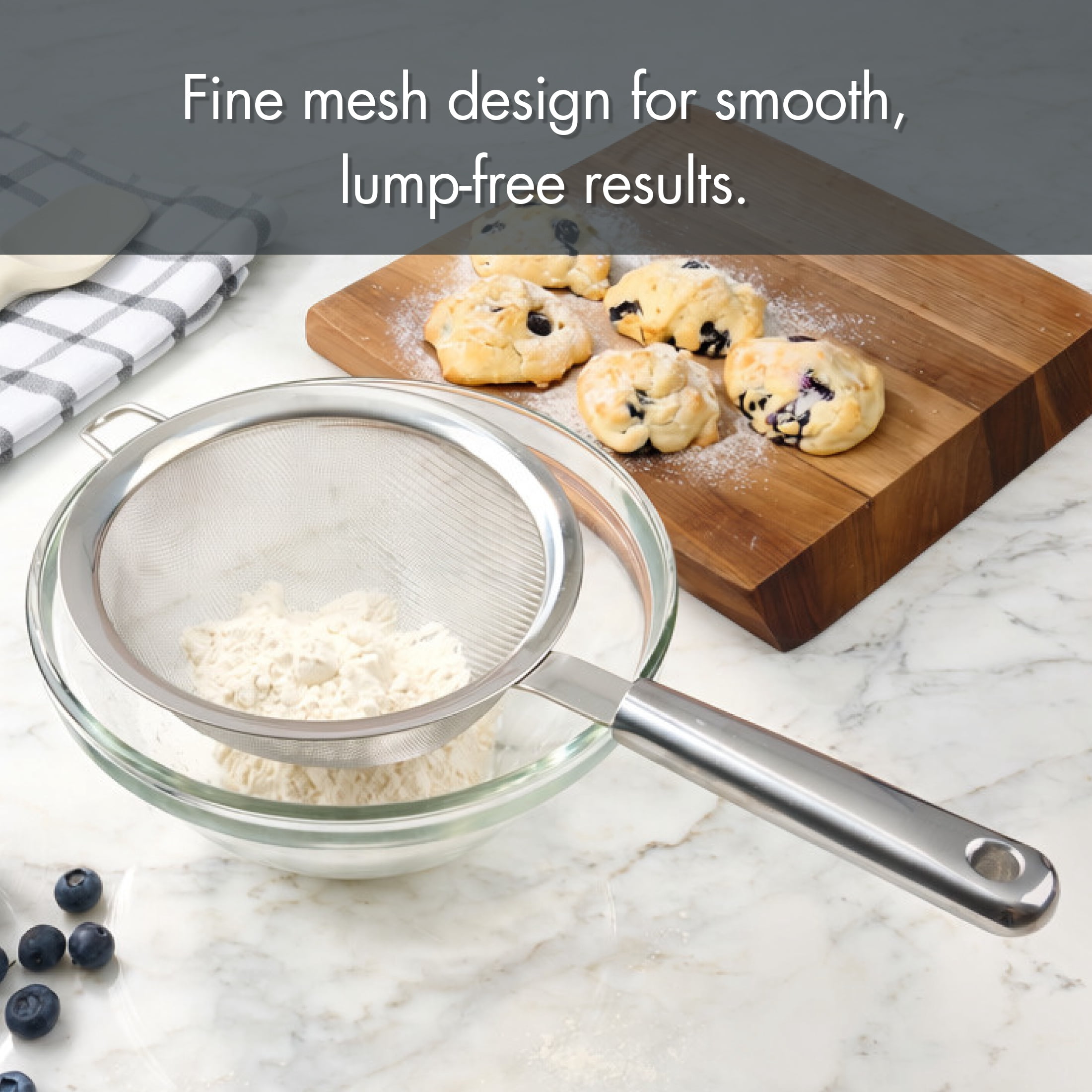 Mainstays 6 Inch Stainless Steel Kitchen Strainer
