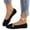 Black, variant on Women's Slip On Flats Square Toe Fashion Casual Leather Chunky Low Heels Ballet Flats Wide Comfortable Walking Shoes Slip-On Loafers Dress Shoes Pink 8 Wide