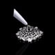 thumbnail image 4 of Pluma de avestruz de 2 colores Ecomeon Pluma de boda con soporte de metal Plata, 4 of 5