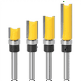thumbnail image 1 of 1/4 Inch Shank Flush Trim Router Bit Set, 1/4 Router Bit Set 1/4 Shank Router Bits Set, Carbide Wood Router Bits 4PCS, 1 of 6