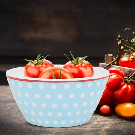 

Dining Bowl Large Food Bowl Portable Commercial Food Bowl For Kitchen Home Light Blue Plaid Light Blue Dot