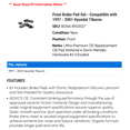 thumbnail image 2 of Front Brake Pad Set - Compatible with 1997 - 2001 Hyundai Tiburon 1998 1999 2000, 2 of 2