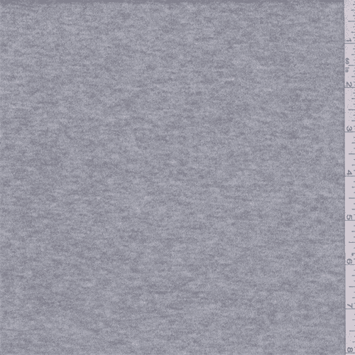 Heather Grey Sweatshirt Fleece, Fabric Sold By the Yard