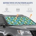 thumbnail image 4 of JUNZAN Hawaii Palms Pattern Car Windshield Sun Shade | Reflective Sunshade | Foldable 2-Piece Sun Shield Protect Your Car | Fits Sedans, SUVs, Hatchbacks-Large, 4 of 6