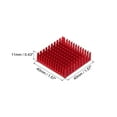 thumbnail image 2 of Uxcell 4Pcs 40x40x11mm Heatsink Aluminum Radiator With Thermal Blue Sticker for Chip CPU, Power Transistor, FET, IC,Red, 2 of 6