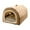 Brown, variant on Dog House Indoor,2 in 1 Washable Covered Dog Cat Bed,Insulated Cozy Pet Dog Igloo Cave,L Size for Cats and Puppies (Gray)