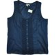 thumbnail image 1 of Aeropostale - Camiseta sin mangas de encaje con botones para mujer, azul, extragrande, 1 of 1