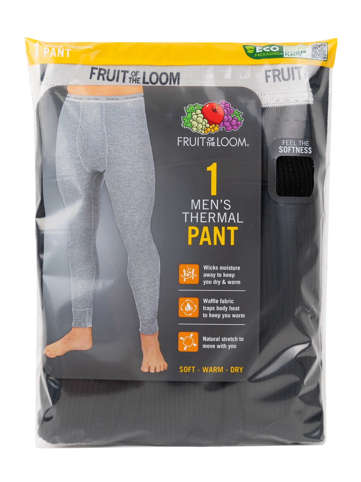 Fruit of the Loom Men's Thermal Waffle Underwear Bottom