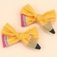 thumbnail image 2 of 2pcs Headbands For Girls Hair Bow Clips Hair Accessories For Girls, School Bows Uniform for Girls, Teacher Outfits for Women, Back To School Outfits Teacher Pencil Headband Yellow Headband, 2 of 6
