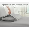 thumbnail image 4 of California Design Den 100% Organic Cotton Pillow Cases Set of 2, Standard Pillow Cases Set Of 2, Soft Percale Weave Cotton Pillowcases, Light Grey, 4 of 9