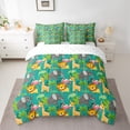 thumbnail image 2 of Homewish Cartoon Giraffe Lion Flamingo 7-Piece Twin Bedding Set - Kawaii Elephant, 2 of 8