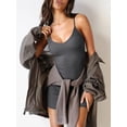 thumbnail image 5 of Yunliwuli Women Summer Mini Cami Dress Sleeveless Backless Solid Color Spaghetti Strap Dress, 5 of 9