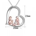 thumbnail image 3 of Collar con colgante de plata, colgante de plata s925, cadena con caja de regalo para el día de la madre, mamá, abrazo de amigos, 3 of 5