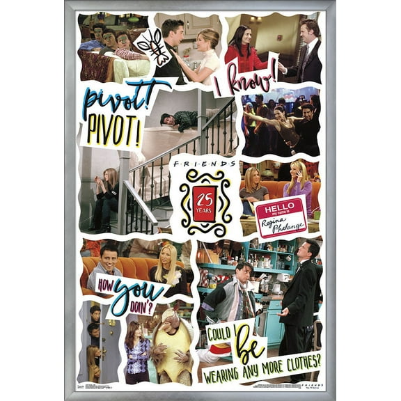 Friends - 25th Wall Poster, 22.375" x 34", Framed