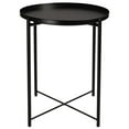 thumbnail image 6 of Round End Table, Small Metal Side Table with Removable Tray for Living Room Bedroom Balcony Patio and Office, 6 of 6