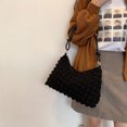 thumbnail image 3 of Bolso para Las Axilas Hombro Con Entramado Vintage Bolsos Casuales Mujer Gran Capacidad Compras Simples, 3 of 9