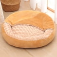 thumbnail image 4 of Small Dog Bed Cat Bed with Hooded Blanket Cozy Cuddler Orthopedic Puppy Pet Bed Donut Round Dog Burrow Cat Cave Anti-Slip Bottom ShopWise Round, 4 of 11