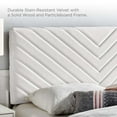 thumbnail image 4 of Modway Alyson Angular Channel Tufted Performance Velvet King / California King Headboard in White, 4 of 11