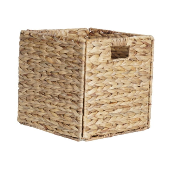 Cesta de almacenamiento plegable con diseño de y asas para dormitorio, escritorio y cocina 25cmx25cmx25cm