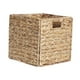 thumbnail image 1 of Cesta de almacenamiento plegable de jacinto, organizador de artículos diversos, cesta de almacenamiento en forma de cubo para 25cmx25cmx25cm, 1 of 9