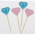 thumbnail image 2 of Darling Souvenir, Gender Reveal Diamond Glitter Cupcake Toppers, Boy Or Girl Baby Shower Decoration - Pack Of 20, 2 of 2