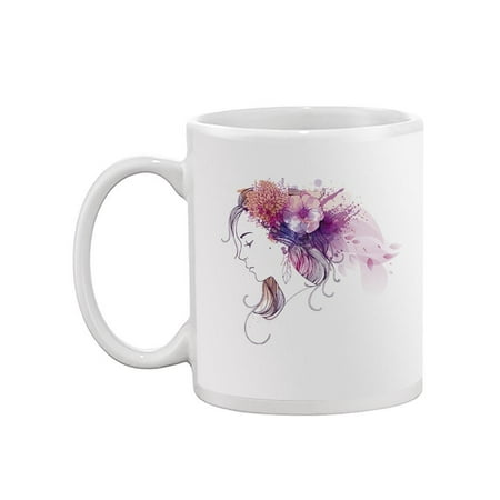 

Woman With Colorful Flowers Mug - Image by Shutterstock