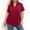 Rouge, variante sur Jacenvly Hauts pour Femmes Liquidation Hauts pour Femmes Grande Taille Couleur Unie Décontracté Haut Boutonné Hauts pour Femmes en Liquidation