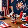thumbnail image 4 of Sruoe 7 Inch Desk Goose Outfits, Mini Patriotic Star‑Striped Button‑Up Shirt Porch Goose Clothes, Desktop Goose Outfits, Costume Clothes for Table Decor, Independence Day Tabletop Goose Accessory, 4 of 6