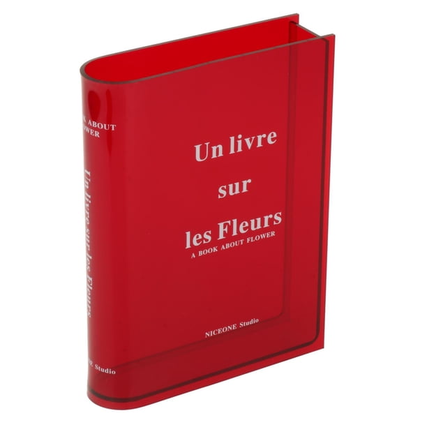 Jarrones decorativos de arte, arreglos florales, jarrón de mesa acrílico para sala de estar y hogar. Rojo