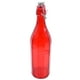 thumbnail image 3 of Botella de Vidrio Grueso, Tapa de Goma con Cierre Hermético Reutilizable, Colección Oxford, Envase de Vidrio, Ideal Bebidas Frías Agua, Jugo, Capacidad 1 Litro, Color Roja, 3 of 3