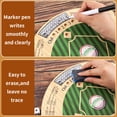 thumbnail image 5 of Baseball Dice Game Thicken Wooden Travel Size Game with 3 Colors Marbles for 2 Players Baseball Themed Party Gift for Adults & Families(3/9 Fan Shaped), 5 of 7