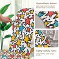 thumbnail image 5 of Yayeee 2 Pack Dining Chair Covers Stretch Parson Chairs Slipcovers Seat Protector, Colorful Stars, 5 of 6