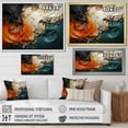 thumbnail image 4 of Designart "Marble Lava Flow Orange and Gold Majesty II" Abstract Framed Wall Art - Modern Orange Abstract Painting Bedroom Framed Canvas Wall Art, 4 of 6
