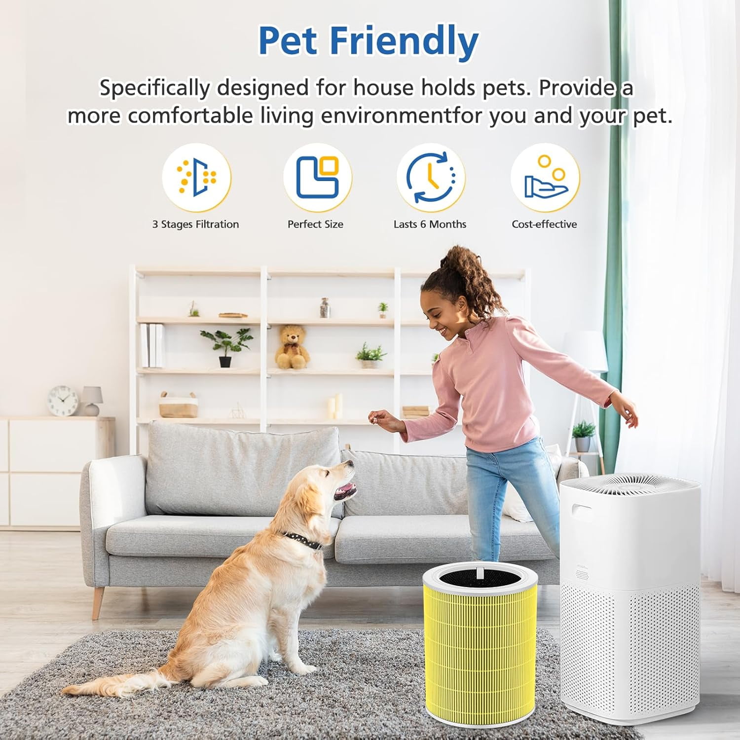 2 Piece Core 600S Air Purifier Filter Replacement Compatible With Levoit